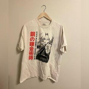 Full Metal Alchemist- Anime Graphic Cream T-Shirt - Size XL